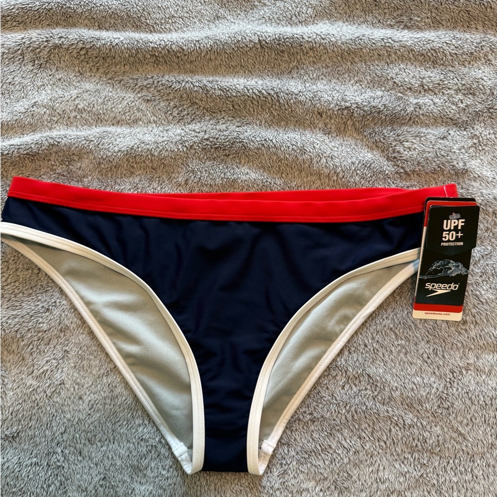 Speedo Navy and Red Swim Briefs